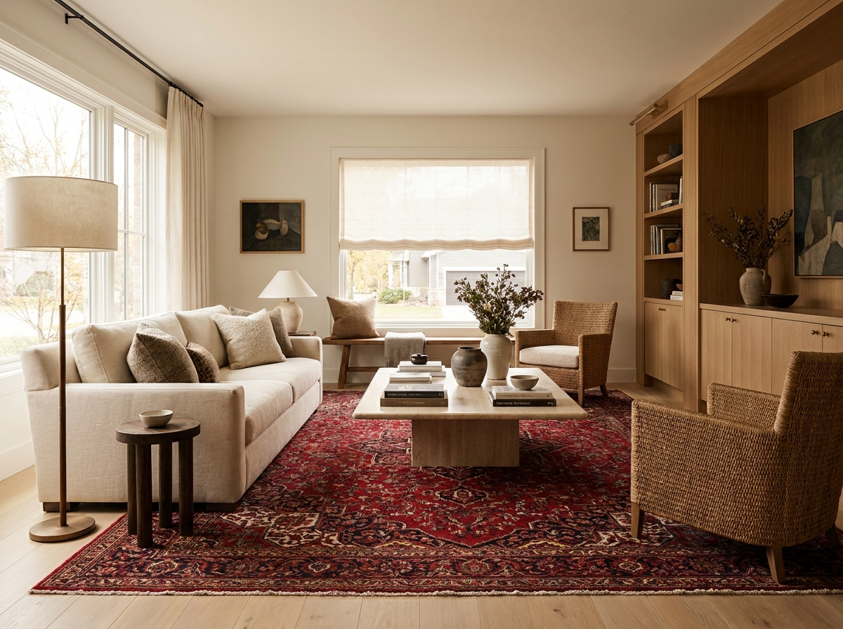 Room presentation of the rug generated for the dealer to review
