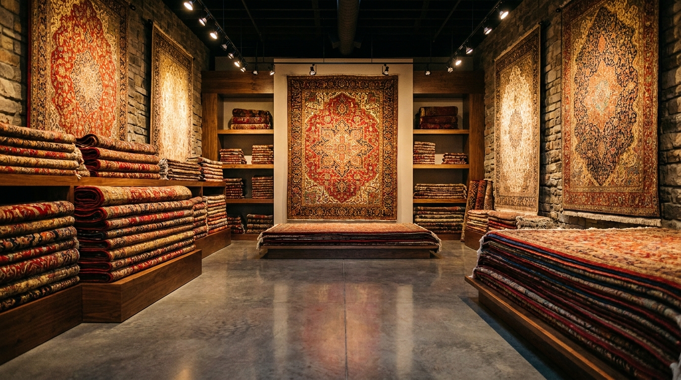 Persian and Oriental rug showroom in Charlotte, North Carolina