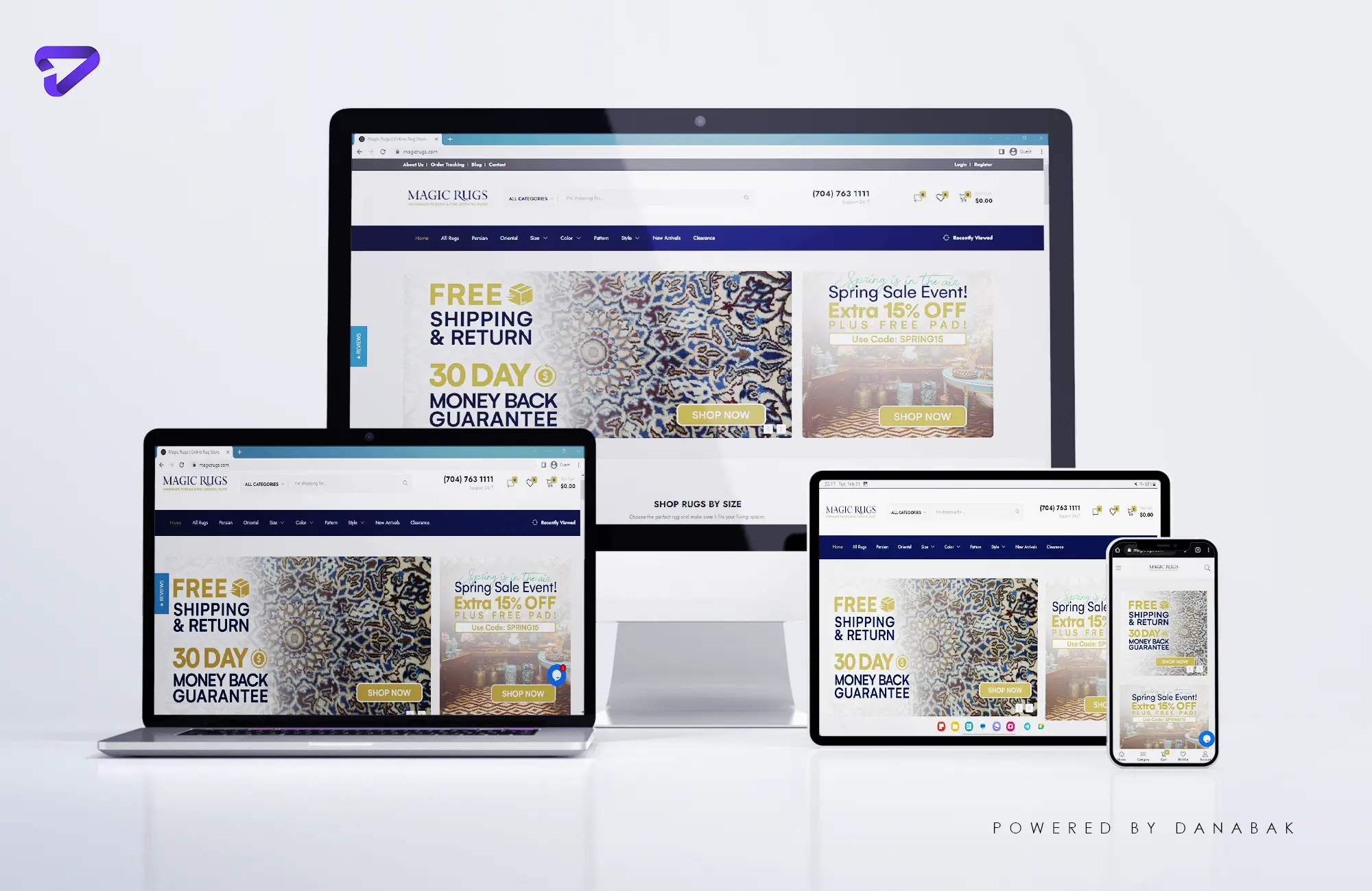 Magic Rugs website by Danabak