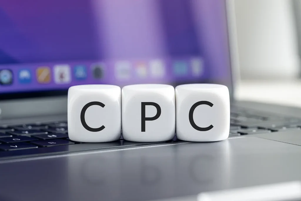 10 Ways to Lower Your Google Ads CPC & Boost Profitability 1 cpc cost per click concept text cube block modern laptop copy