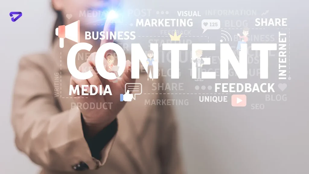 content marketing concept virtual screen business internet technology concept copy