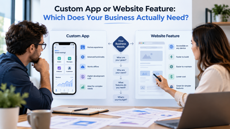 Home 16 Custom App or Website Feature: Which Does Your Business Actually Need?