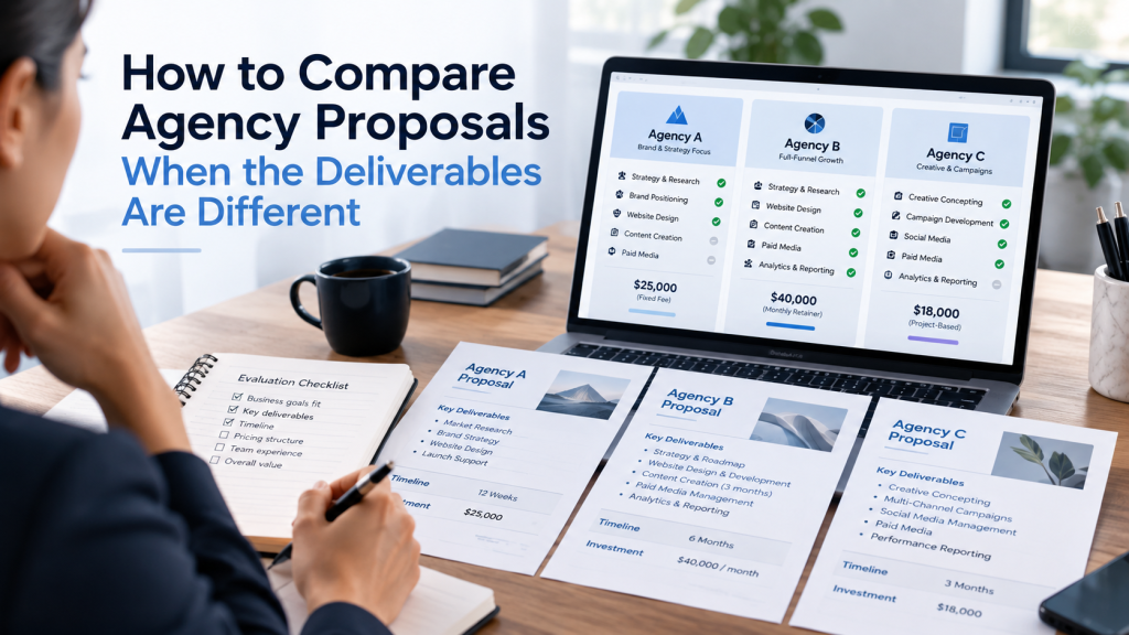 How to Compare Agency Proposals When the Deliverables Are Different 1 How to Compare Agency Proposals When the Deliverables Are Different