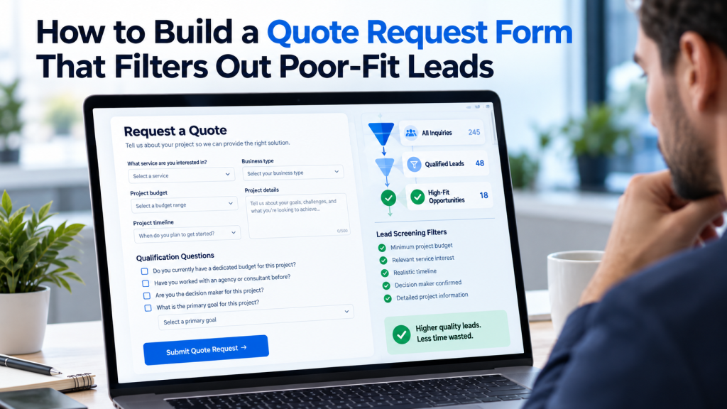 How to Build a Quote Request Form That Filters Out Poor-Fit Leads 1 How to Build a Quote Request Form That Filters Out Poor-Fit Leads